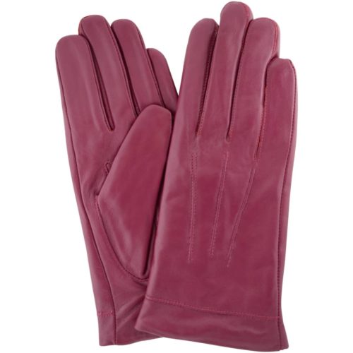 Mavis - Leather Gloves Three Point Stitch - Pink