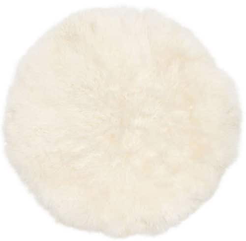 Round Sheepskin Rug - Ivory 100cm