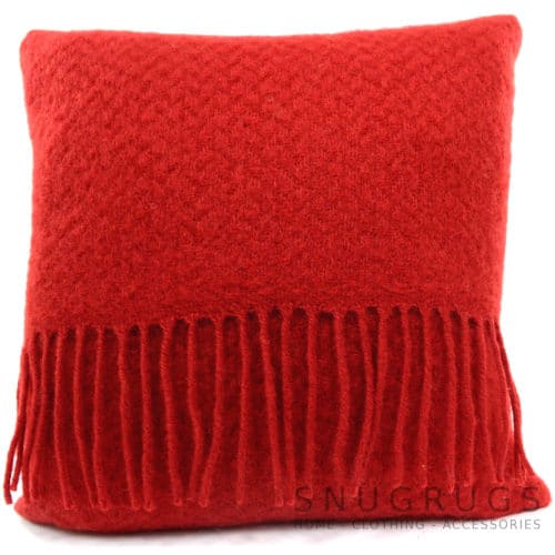 Wafer Wool Cushion - Red