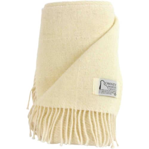 Romney Sheep Blanket / Throw - White Clover