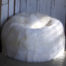 Large Luxury Sheepskin Bean Bag - Natural Ivory