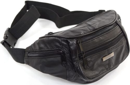 Soft Nappa Leather Bum Bag / Waist Bag - Black