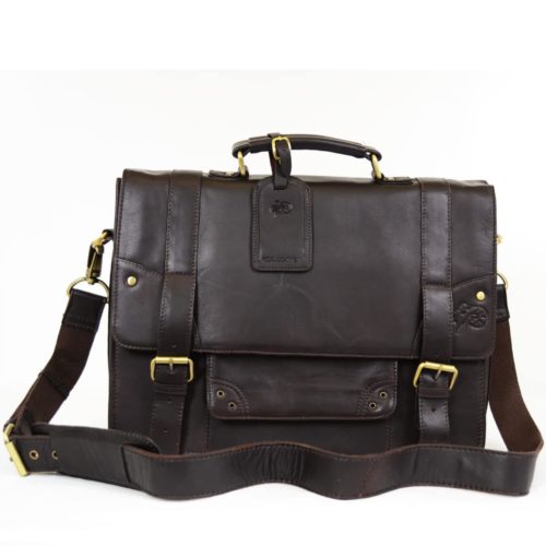 Leather Briefcase - Brown