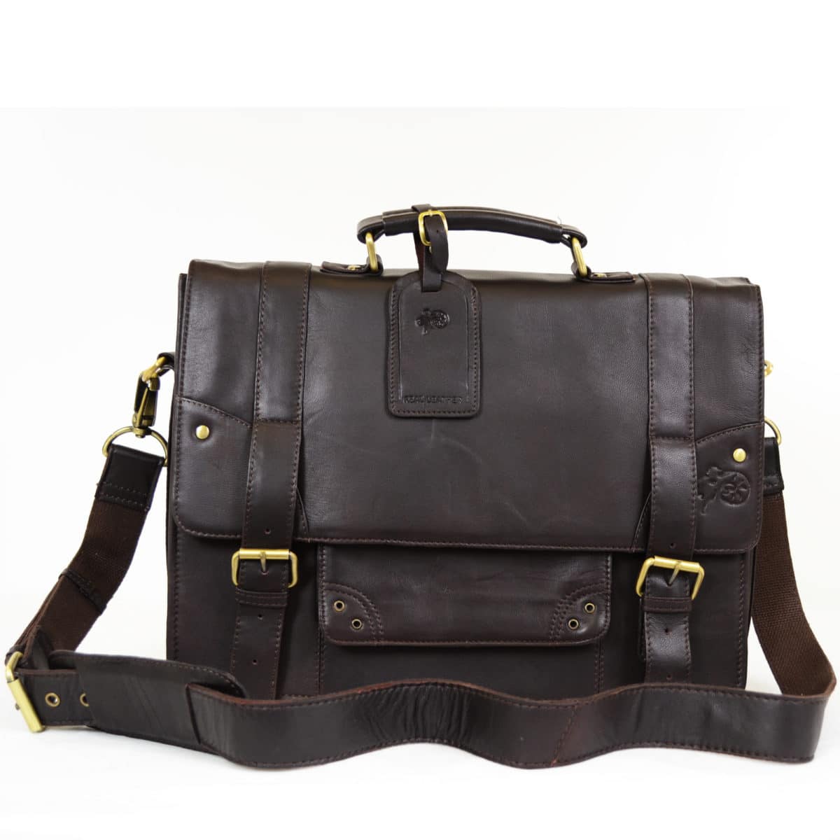 Leather Briefcase – Brown – Snugrugs