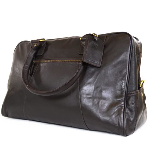 Leather Holdall - Brown