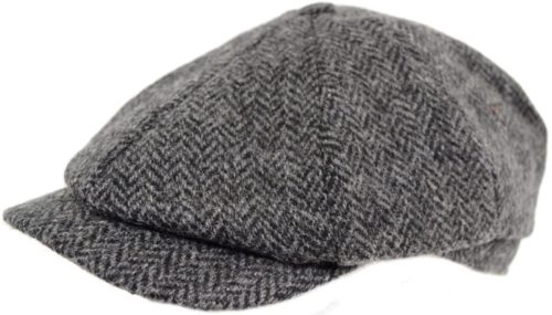 8 Piece Tweed Cap - Grey