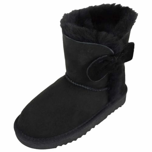 Snugrugs Childs Sheepskin Boots Black