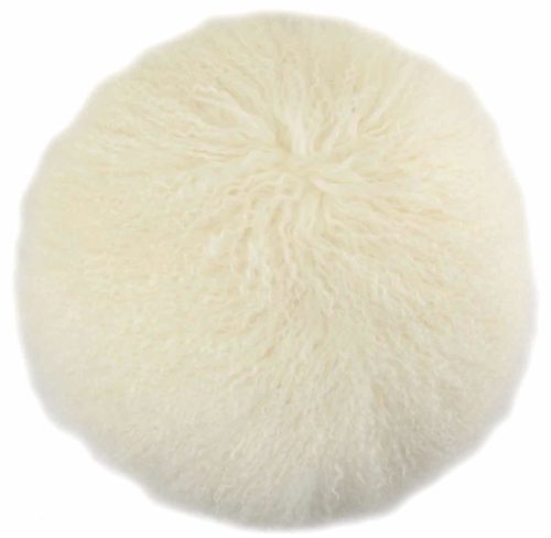 Snugrugs Mongolian Cushion – Round – Ivory