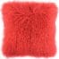 Snugrugs Mongolian Sheepskin Cushion 40cm x 40cm – Red