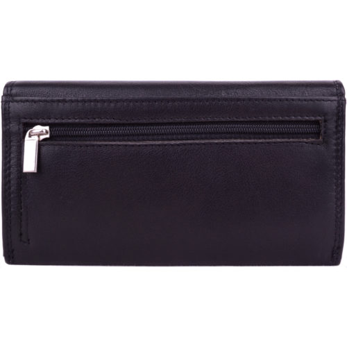 Leather Matinee Style Bi-Fold Purse RFID Protected