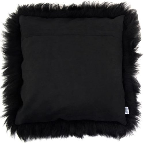 Australian Sheepskin Cushion 40cm x 40xm - Black