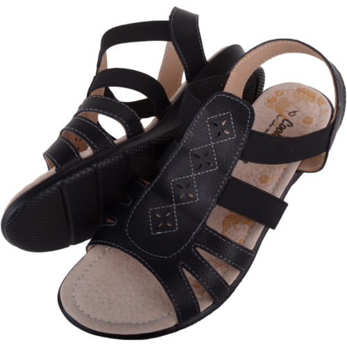 Leather Summer Sandals - Black