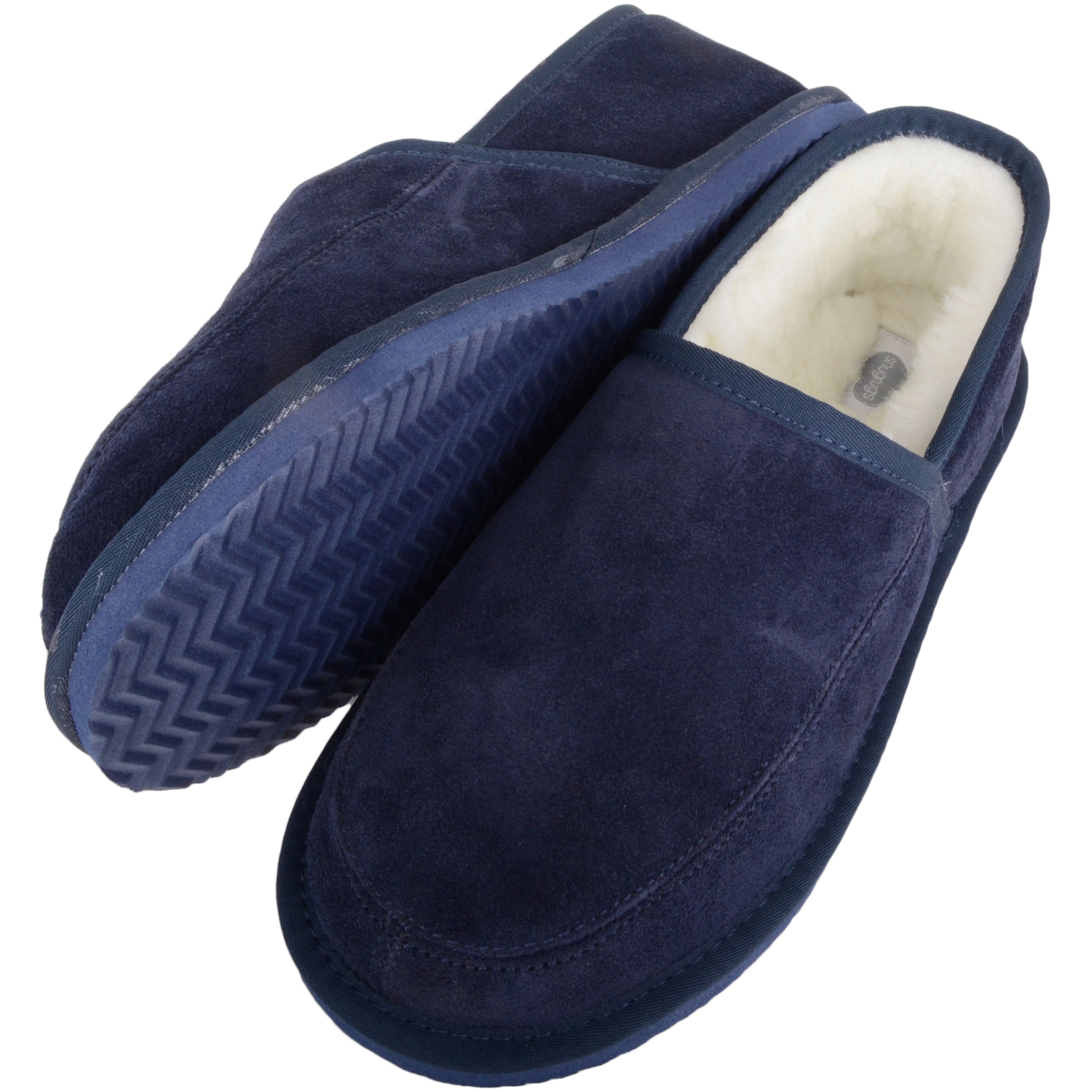 mens navy slippers