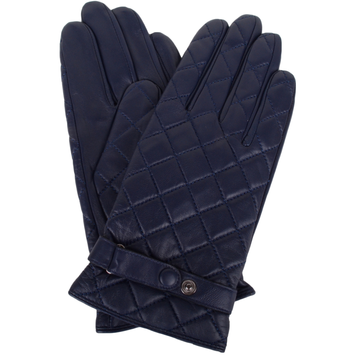 Snugrugs - Ladies Quilted Leather Gloves - Navy