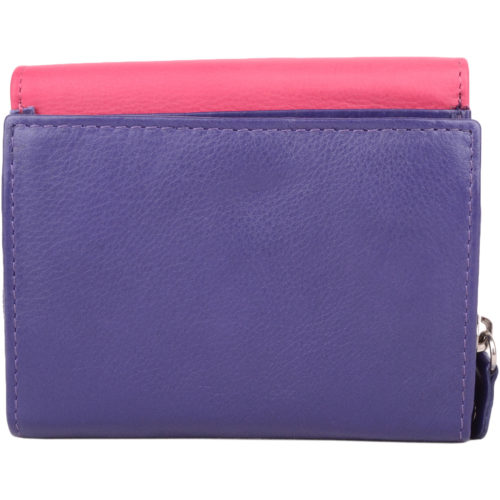 Bianca - Ladies Leather Tri-Fold Purse - Purple