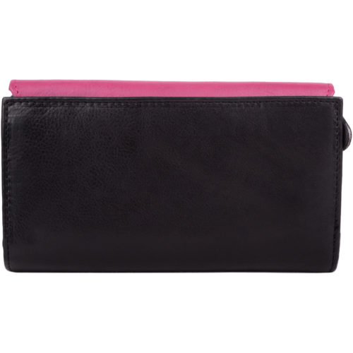 Super Soft Leather Purse with Multiple Features - Darcy - Black