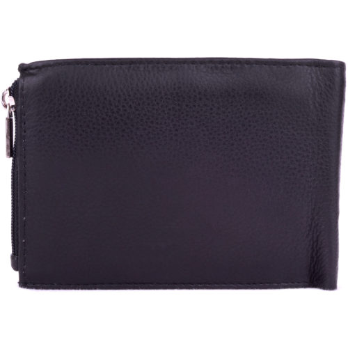 Leather Money Wallet RFID Protected - Black