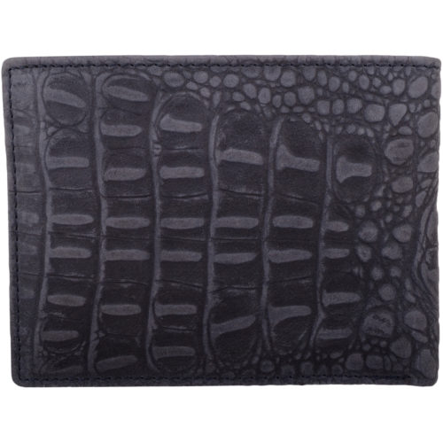 Leather Bi-Fold RFID Protected Money / Coin Holder - Navy