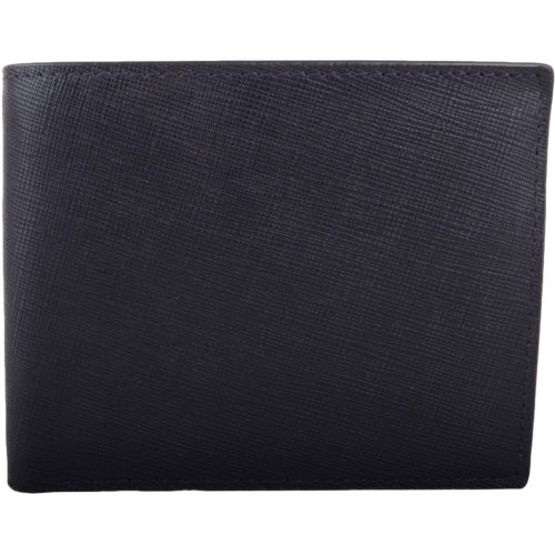 RFID Protected Leather Multi-Colour Wallet - Navy/Grey