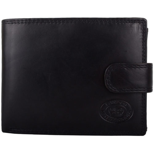 Soft Leather Bi-Fold RFID Protected Wallet - Black