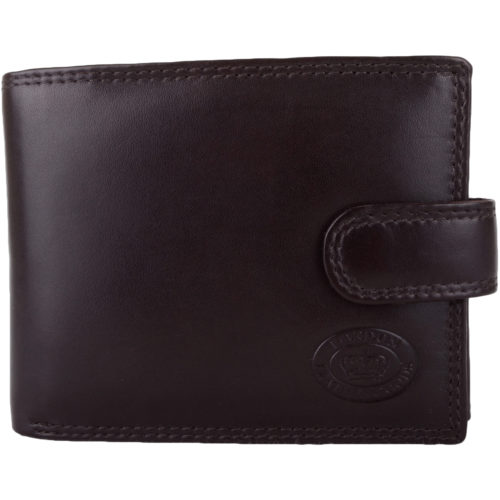 Soft Leather Bi-Fold RFID Protected Wallet - Dark Brown