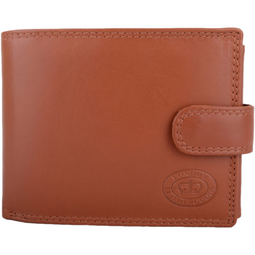 Soft Leather Bi-Fold RFID Protected Wallet - Tan