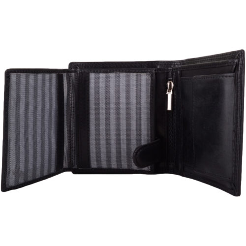 Leather RFID Protected Coin / Money Holder - Black