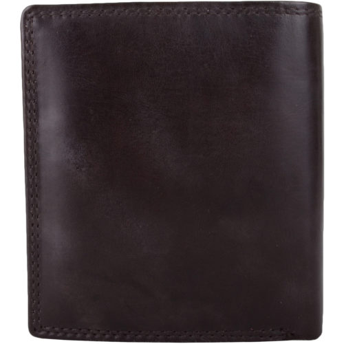 Leather RFID Protected Coin / Money Holder - Dark Brown
