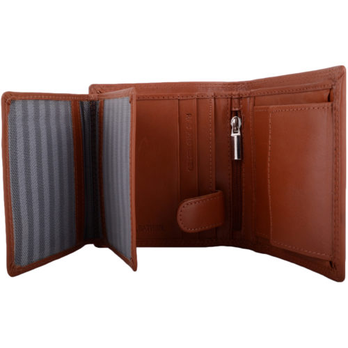 Leather RFID Protected Coin / Money Holder - Tan